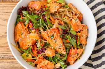 Asian Salmon Salad – Barefeet in the Kitchen