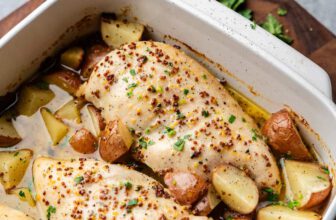 Baked Honey Dijon Chicken and Potatoes