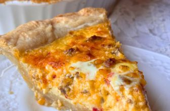 SAUSAGE AND PIMENTO CHEESE QUICHE